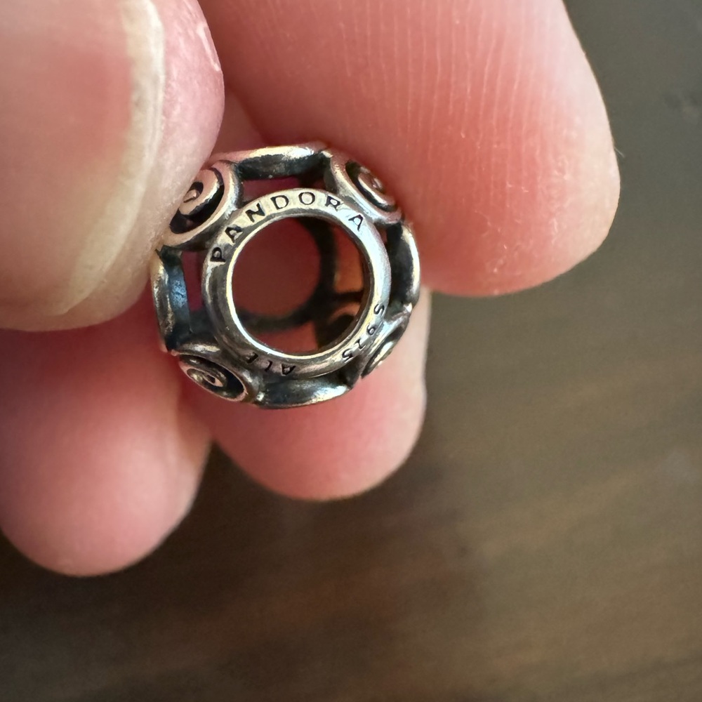 Disney Parks Pandora Mickey Mouse Open Swirl Sterling Silver Charm - Picture 2 of 5